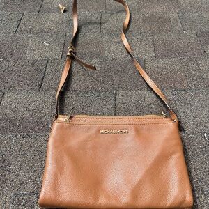 Michael Kors Brown Leather Crossbody Bag